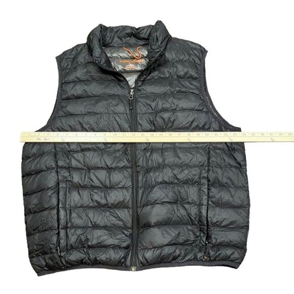 Hawke & Co Duck Down Puffer Vest Charcoal Black Zip Up Pockets Men's Size XL - Picture 4 of 10